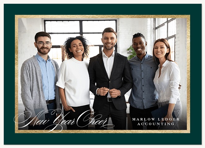Traditional Border Business Holiday Cards