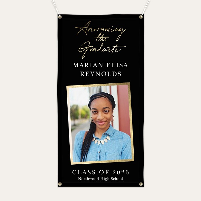 Elegant Snapshot Graduation Banner  Custom Banners
