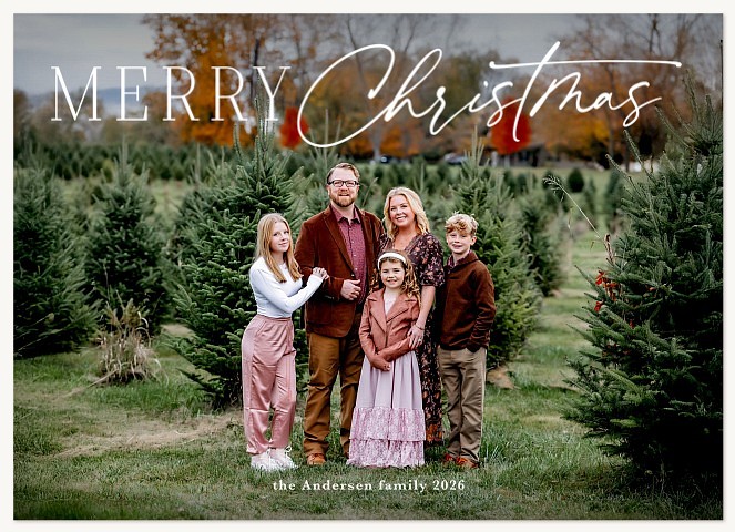 Elegant Type Personalized Holiday Cards