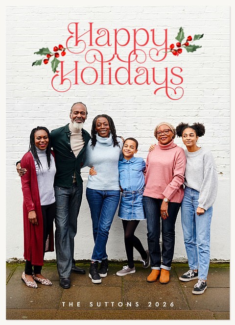 Festive Type Personalized Holiday Cards
