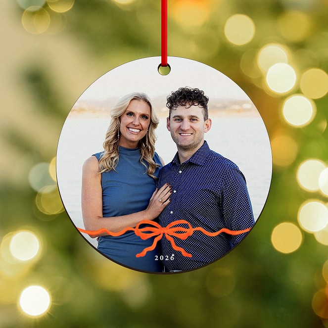 Tied with Cheer Personalized Ornaments