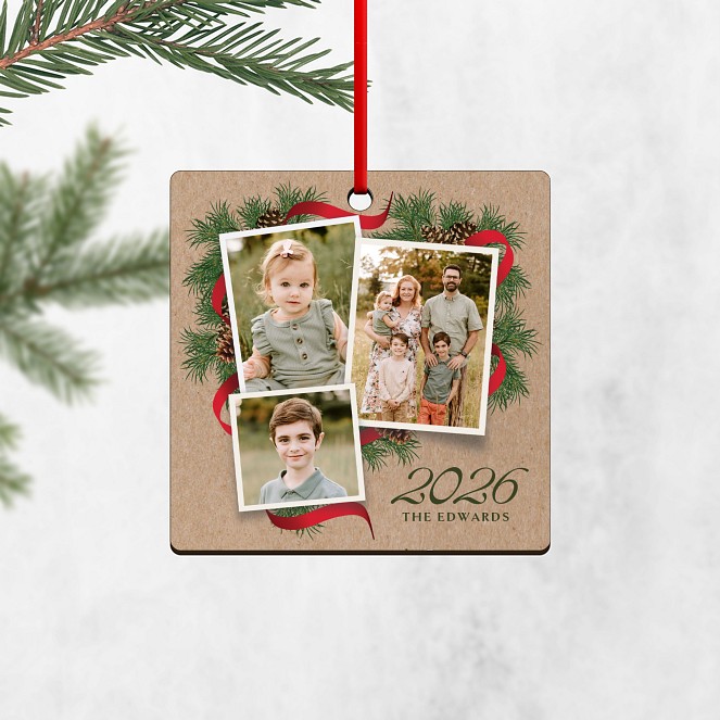 Ribbon Kraft Personalized Ornaments