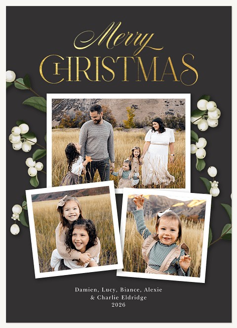 Winter Berries Personalized Holiday Cards