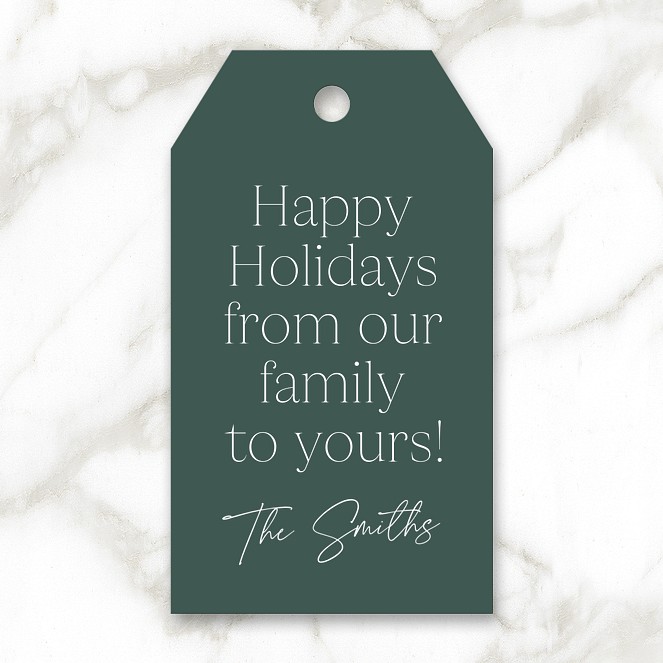 Greetings to Yours Custom Gift Tags