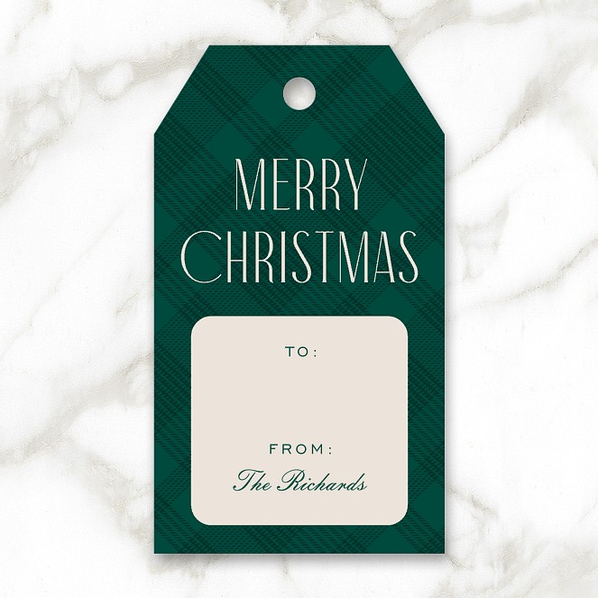 Plaid Tradition Custom Gift Tags