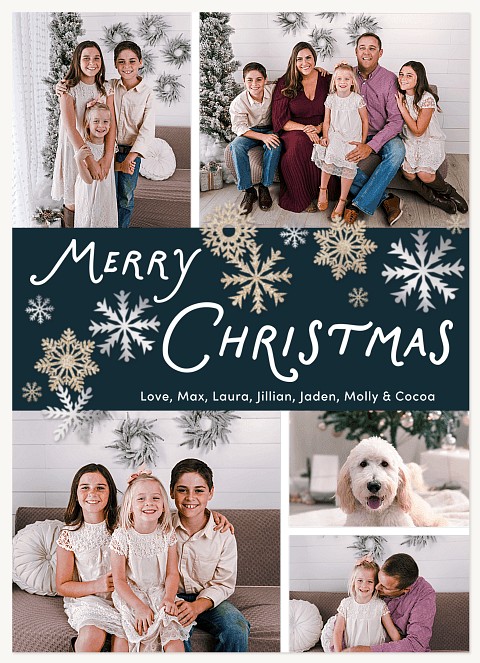 Snowy Wishes Personalized Holiday Cards