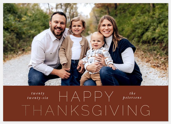 Gilded Thanksgiving Thanksgiving Cards