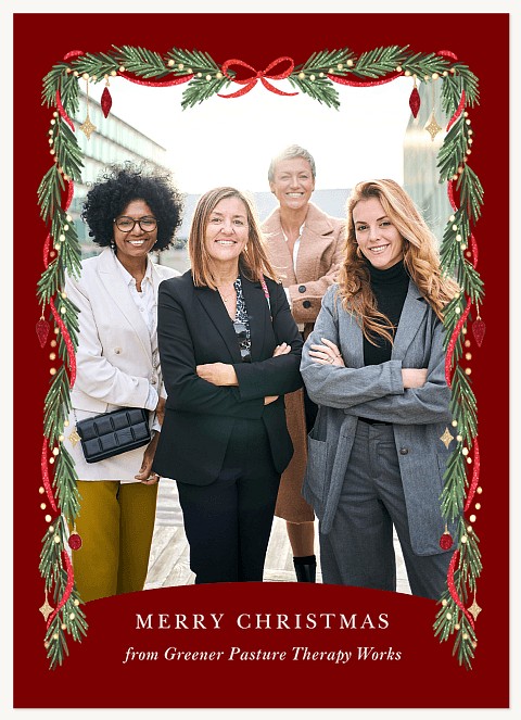 Garland Frame Business Holiday Cards