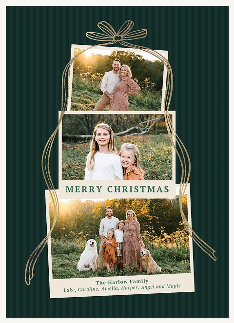 Bow Stack Personalized Holiday Cards