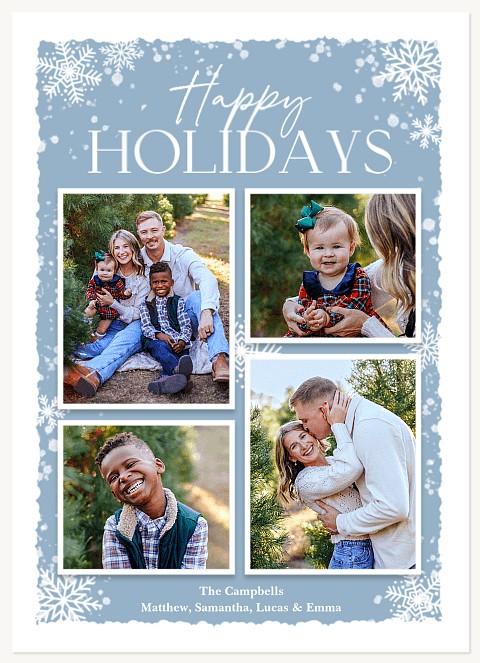 Snowy Snaps Personalized Holiday Cards