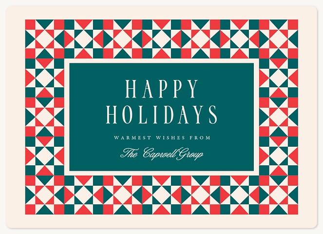Folk Print Holiday & Christmas Magnet Cards