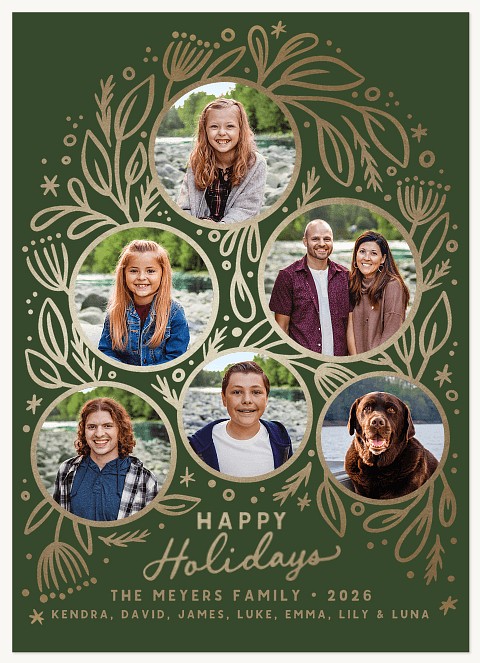 Botanical Arch Personalized Holiday Cards
