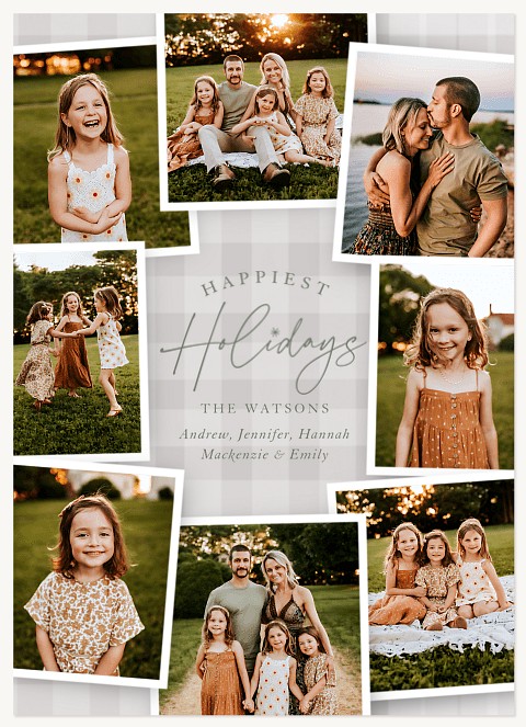 Snapshot Wreath Personalized Holiday Cards