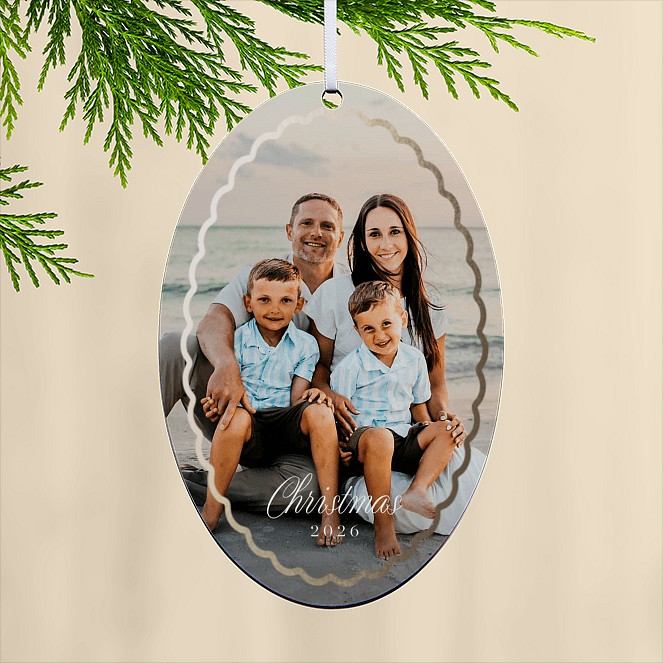 Golden Ribbon Personalized Ornaments