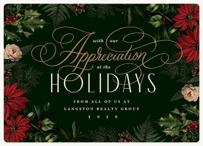 Blooming Appreciation Holiday & Christmas Magnet Cards