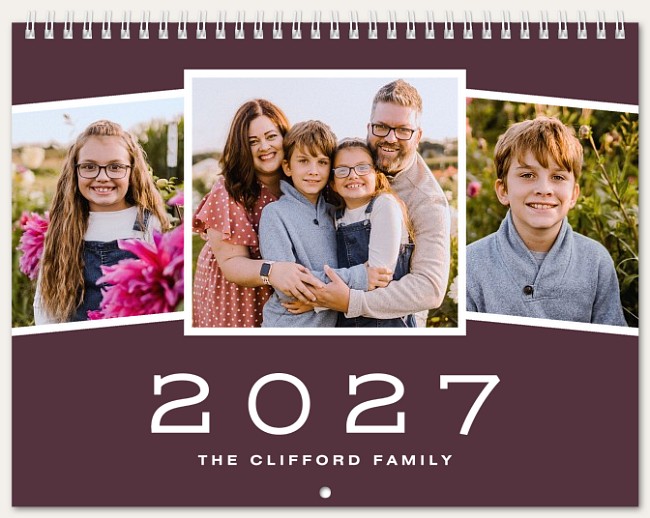 Tilted Trio Calendar Custom Photo Calendars