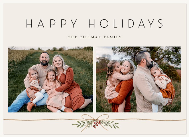 Festive Pairing Personalized Holiday Cards
