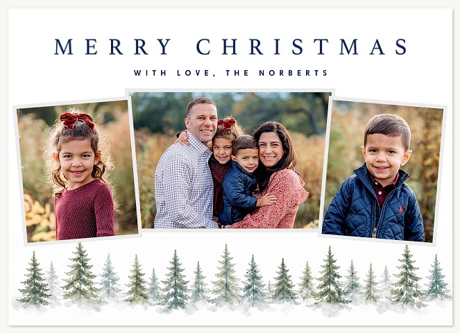 Painted Pines Personalized Holiday Cards