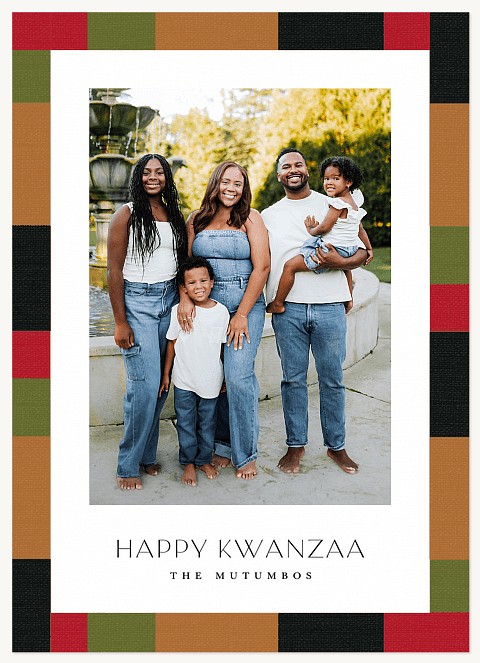 Kente Stripes Kwanzaa Cards