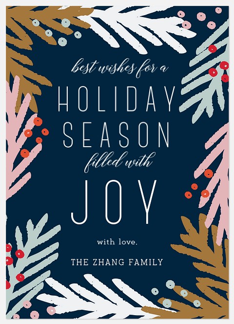 Colorful Trimmings Holiday Photo Cards