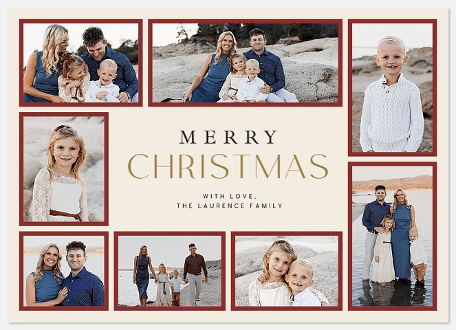 Crimson Frames Holiday Photo Cards