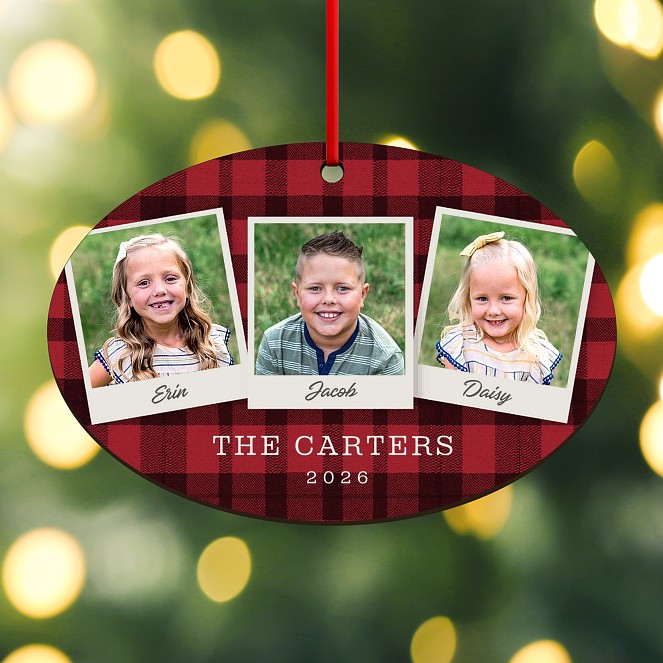 Three Snapshots Custom Ornaments