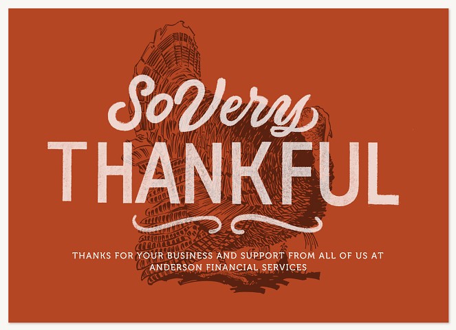 Thankful for Turkey Business Holiday Cards