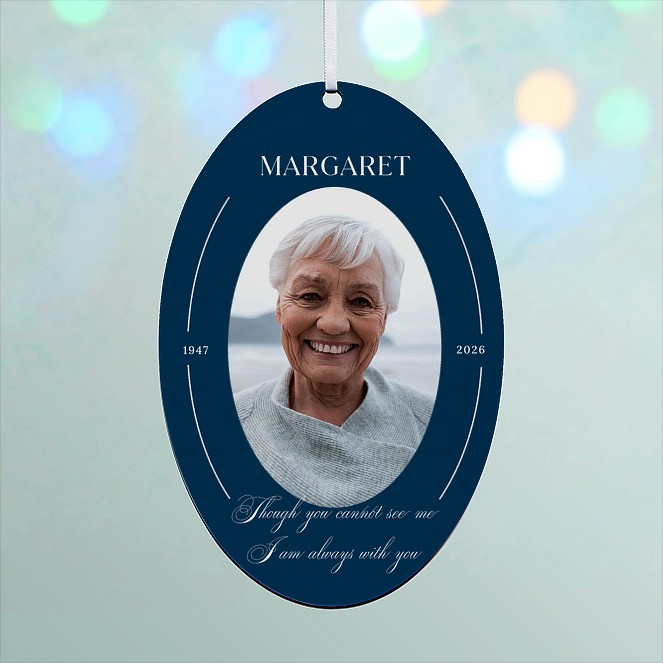 Memorial Photo Custom Ornaments
