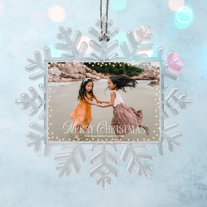 Twinkling Snowflake Personalized Ornaments