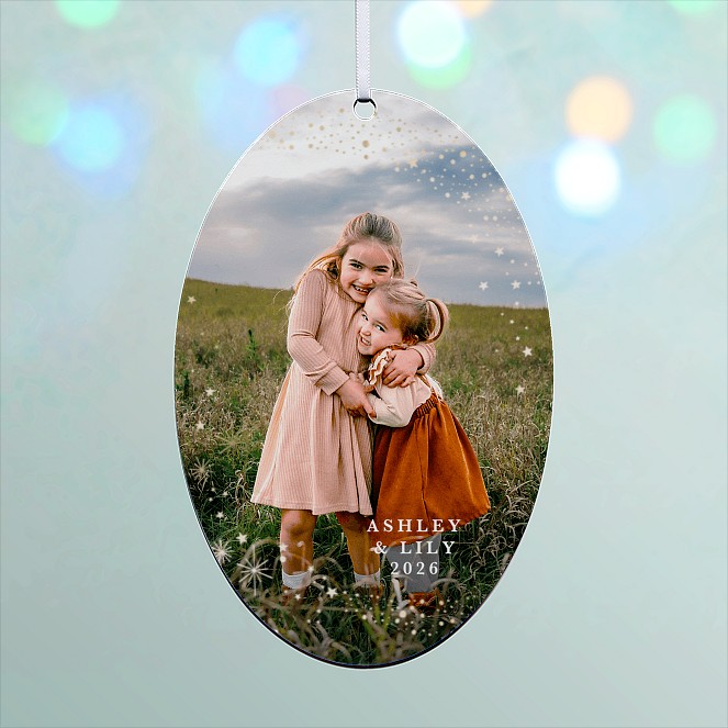 Celestial Confetti Personalized Ornaments