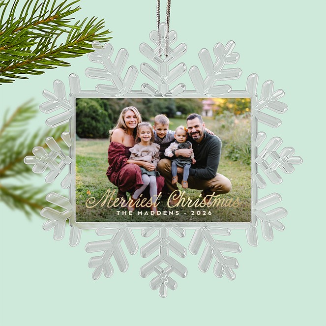 Gleaming Greeting Custom Ornaments