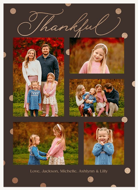 Confetti Thanks Thanksgiving Cards