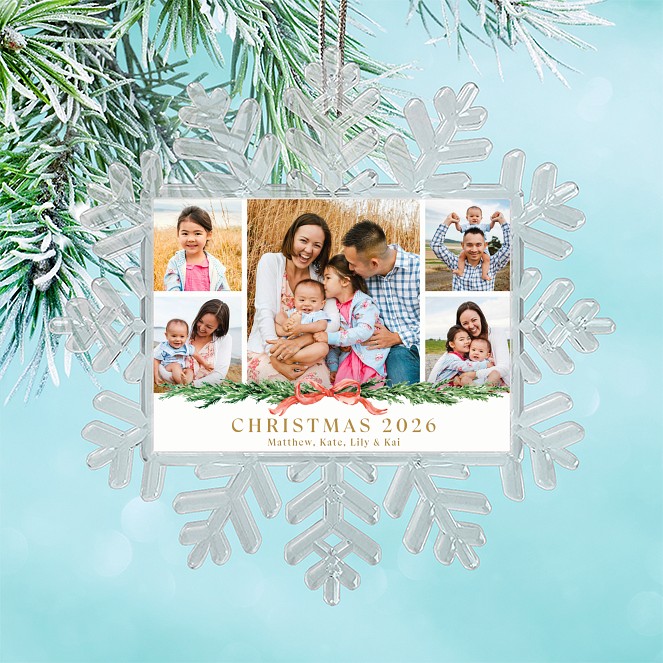 Ribboned Garland Custom Ornaments