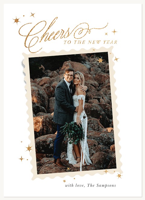 Sparkle Cheer Personalized Holiday Cards
