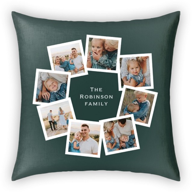 Photo Wreath Custom Pillows