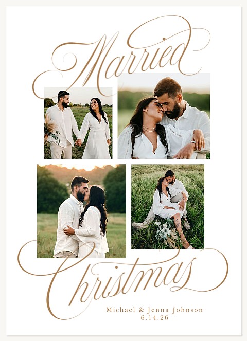 Gracefully Married Personalized Holiday Cards