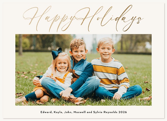 Abundant Wishes Raised Gloss Holiday Cards