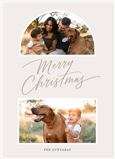 Two Photos Personalized Holiday Cards