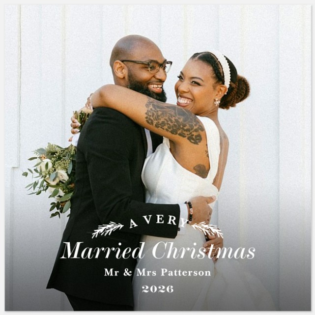 Very Married Christmas Holiday Photo Cards
