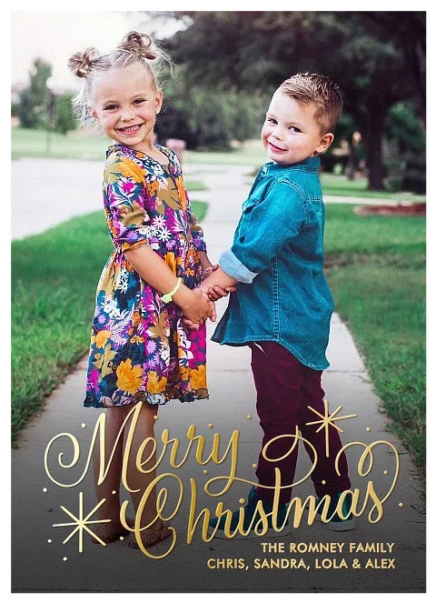 Glisten & Shine Personalized Holiday Cards