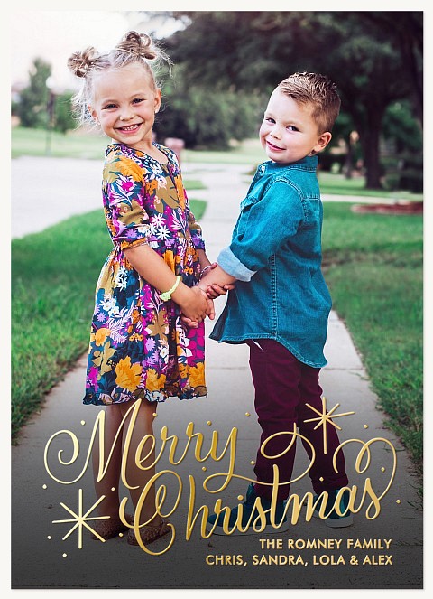 Glisten & Shine Personalized Holiday Cards