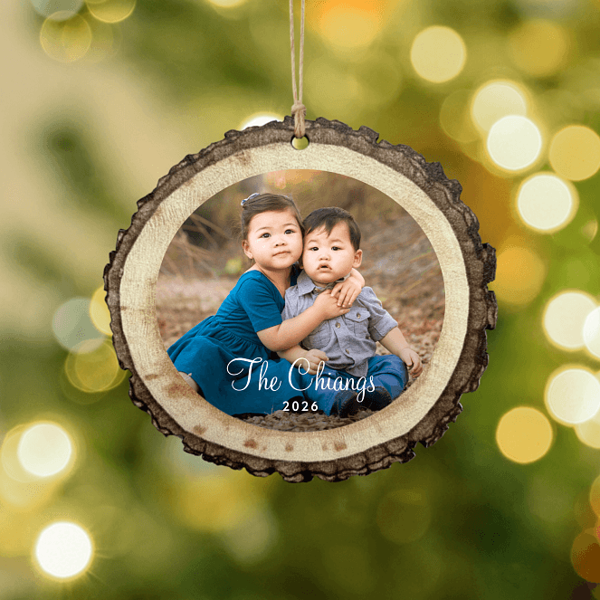 Delightful Script Personalized Ornaments