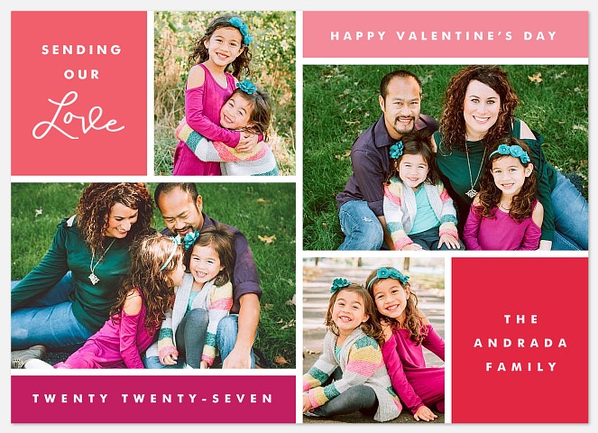 Colorful Palette Valentine Photo Cards