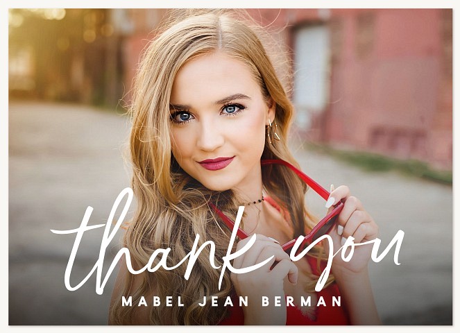 Bold Script Thank You Cards 