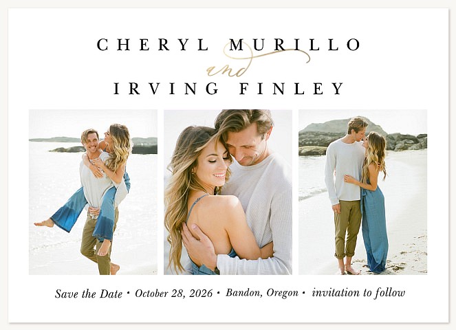 Elegant Panels Save the Date Cards