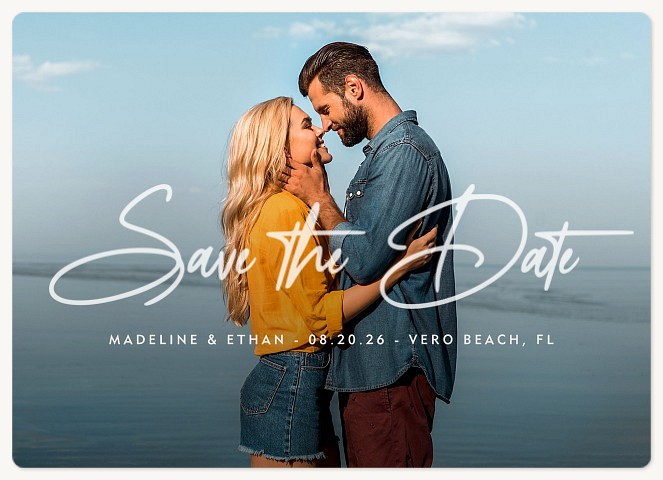 Center Script Save the Date Magnets
