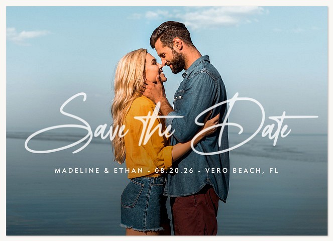 Center Script Save the Date Cards