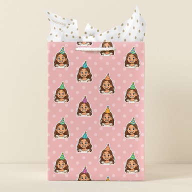 Cartoon of You Polka Dot Hat Gift Bags
