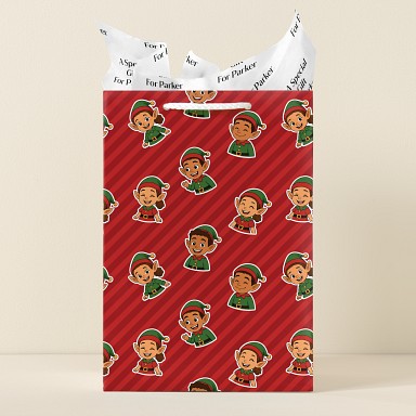 Cartoon of You Holiday Elves Gift Bags