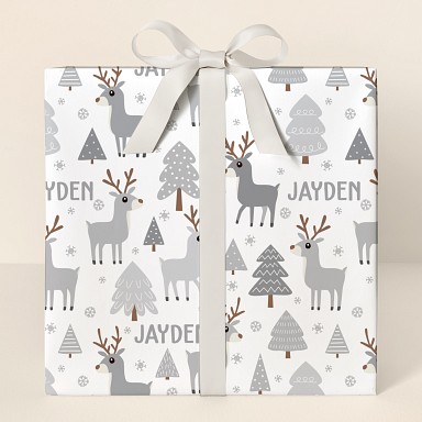 Reindeer Trees Wrapping Paper